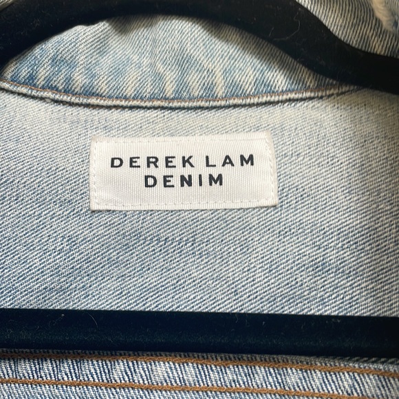 Derek Lam Nico Distressed Crop Jean Jacket, Small - Picture 5 of 6